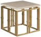 Century® Grand Tour Furniture Links Crystal Stone Top Chairside Table with Antique Brass Base-0
