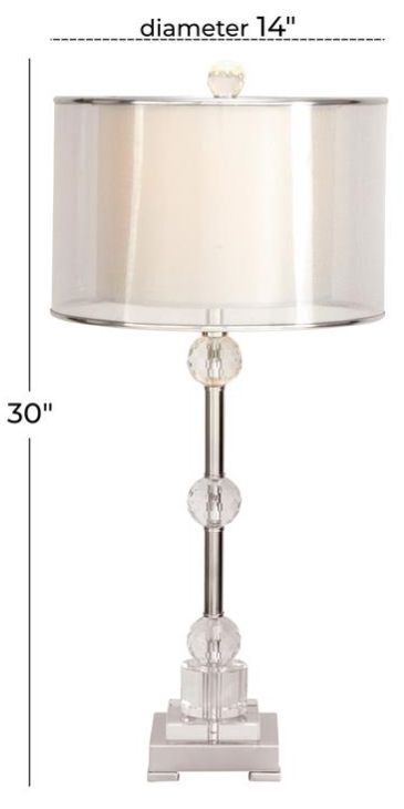 Deco Marche Silver Glass 30" Table Lamp-2