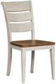 Liberty Furniture Farmhouse Reimagined Antique White/Chestnut Ladder Back Side Chair-0