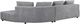 Coaster® Toscano 2-Piece Gray Small Spaced Sectional Sofa-3