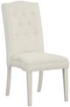 Fairfield® Customizable Entree Dining Camel Tall Back Armless Stack Chair with Buttons and Linen Legs-0
