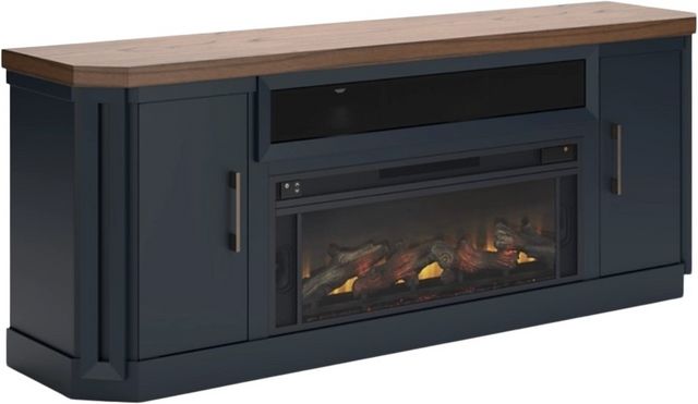 Landocken TV Stand with Fireplace - Two-tone