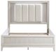 Homelegance® Florence Antique White/Ivory California King Upholstered Panel Bed-4