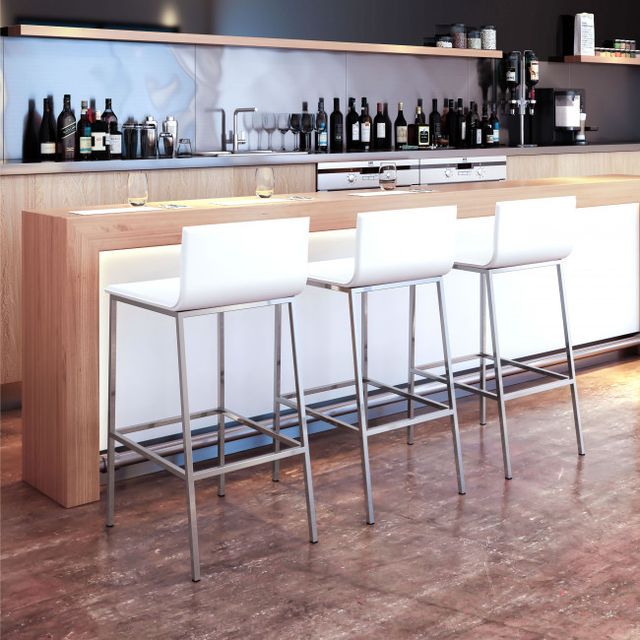 Zuo® Modern Marina White Bar Stool-2