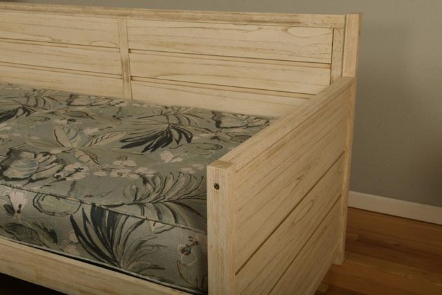Kodiak Furniture Marisa Takara Rain/Weathered White Twin Daybed with Mattress and Pop Up -1