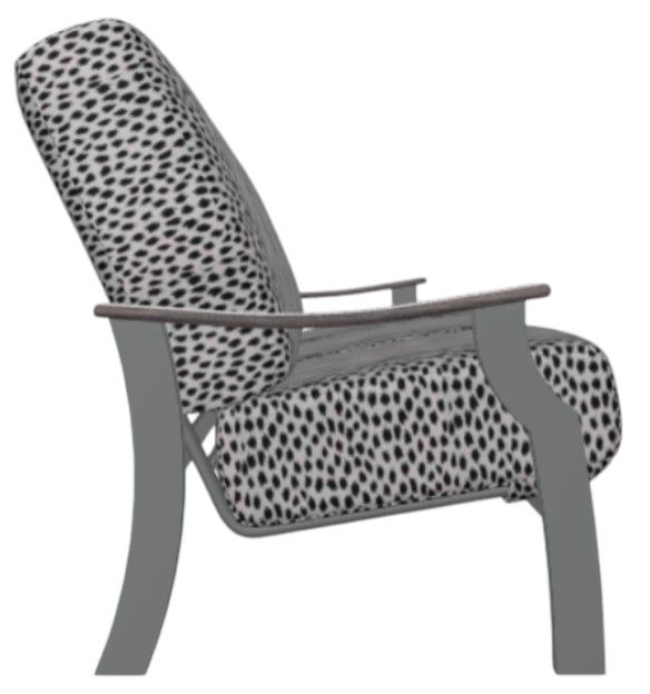 Telescope Casual St. Catherine Agra Classic/Graphite Aluminum/Fabric Outdoor MGP Cushion Three-Seat Sofa with Boardwalk Rustic Arms-2