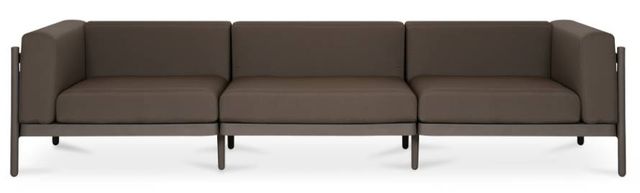 Moe's Home Collection Suri Taupe Plastic Outdoor 3-Seat Sofa-2