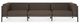Moe's Home Collection Suri Taupe Plastic Outdoor 3-Seat Sofa-2
