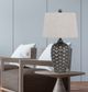 Cal® Lighting & Accessories Dresano Metallic Silver Table Lamp-1