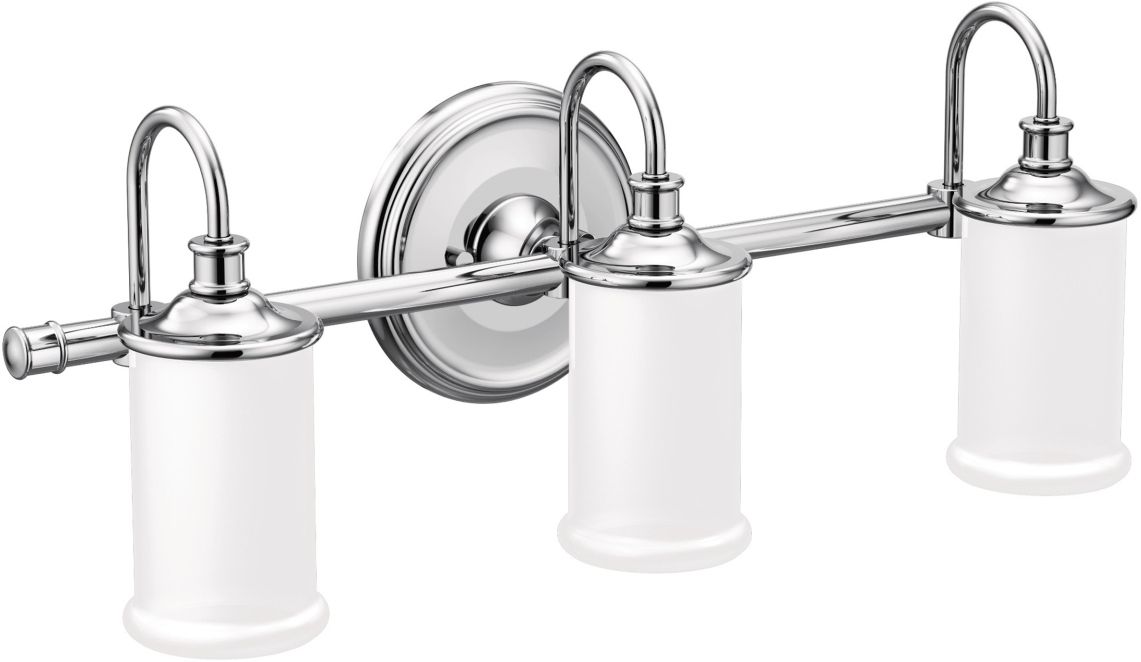 Moen® Belfield™ Chrome Three Globe Bath Light