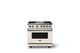 Viking® 5 Series 36" Pure White Pro Style Dual Fuel (NG) Range with Polished Chrome Trim-0