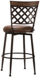 HH2 Home Greenfield Dark Brown Swivel Counter Stool-1