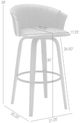 Armen Living Diana Black/Walnut Swivel Bar Stool-4