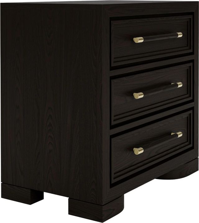 Riverside Furniture Lydia Dark Cabernet Three Drawer Nightstand-2