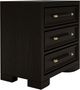 Riverside Furniture Lydia Dark Cabernet Three Drawer Nightstand-2