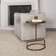 Uttermost® Jessenia Dark Gray Bluestone Top Accent Table with Antiqued Brushed Gold Base-1