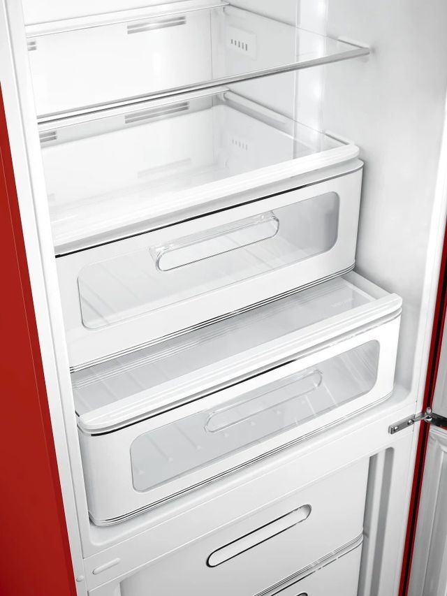 Smeg 50's Retro Style Aesthetic 11.7 Cu. Ft. Red Bottom Freezer Refrigerator-3