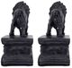 A & B Home Black Attenta Lion Bookends-2