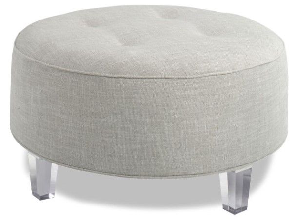 Parker Southern Eureka Light Grey Ottoman-1