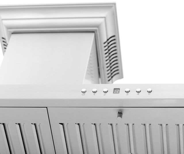 ZLINE 48" Stainless Steel Wall Mounted Range Hood with CrownSound® Bluetooth Speakers-2
