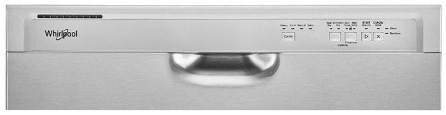 Whirlpool® 24" Stainless Steel Front Control Built In Dishwasher-2