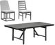 Intercon Navarro 7-Piece Mocha Aluminum/Fabric Outdoor Dining Table Set with Upholstered Chairs-0