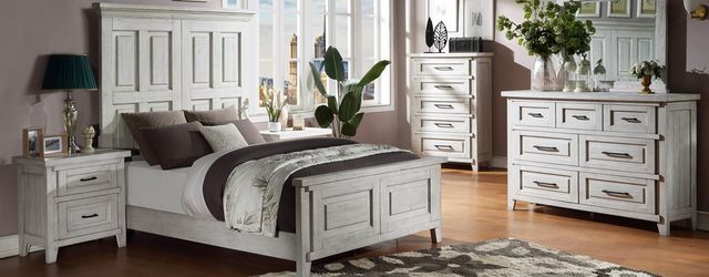American Wholesale Furniture Hayfield 3-Piece White Queen Panel Bedroom Set-3