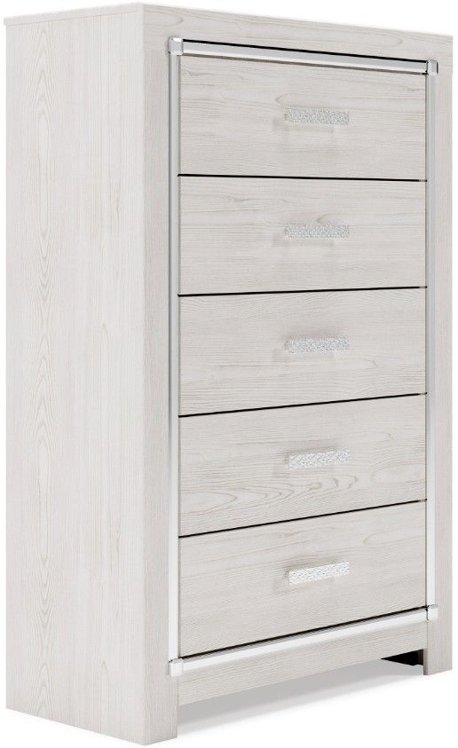Signature Design by Ashley® Altyra 4-Piece White King Panel Bed Set-4