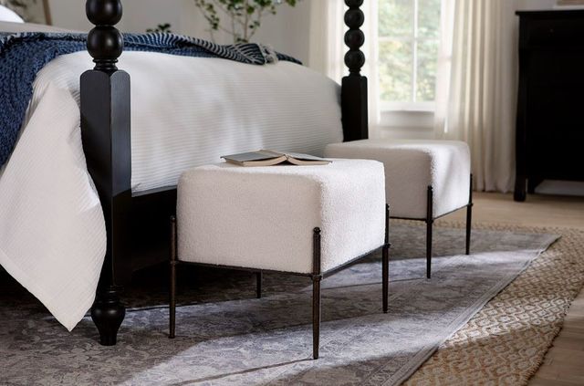 aspenhome® Caroline Beige/Soft Black Shearling Natural Stool-1