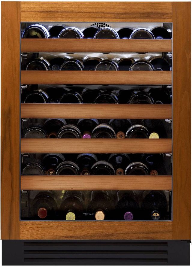 True® 24” 5.5 Cu. Ft. Glass Panel Ready Right Hinge Undercounter Wine Cooler-0