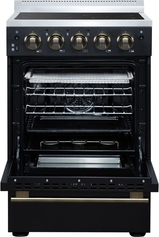 FORNO® Loiano Alta Qualita 24" Black Freestanding Electric Range-4