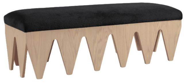 Meridian Furniture Altair Black/Natural 55" Upholstered Bench-0