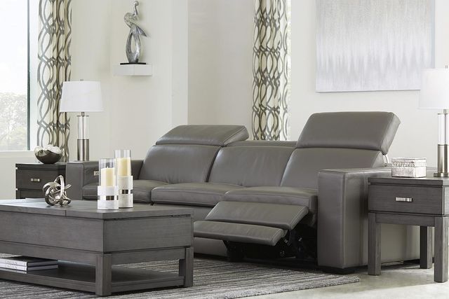 Signature Design by Ashley® Texline 4-Piece Gray Power Reclining Sofa-3