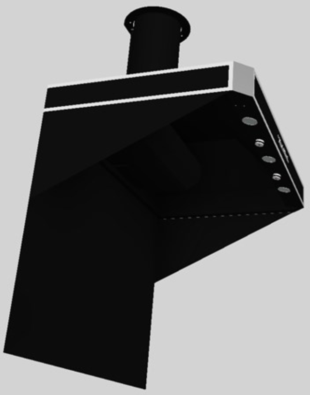 Vent-A-Hood® A Series 42" Black Retro Style Wall Mounted Range Hood-2