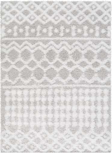 Surya Urban Shag Light Gray/White 5'x7' Area Rug-0