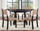 Steve Silver Co. Aubrey 5-Piece Black/Camel Dining Set-1