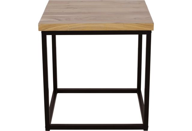 Jofran Inc. Ames Natural End Table with Black Base-2