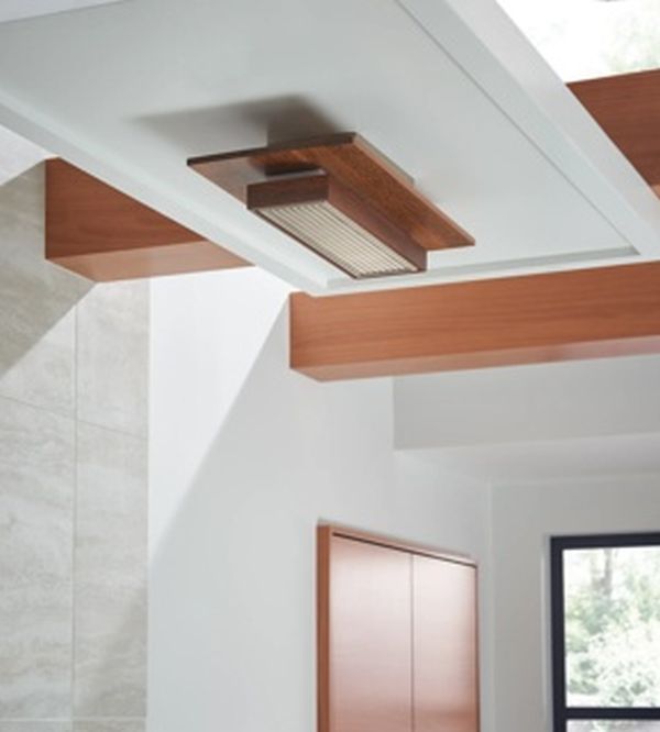 Brizo Frank Lloyd Wright® Brilliance® Luxe Nickel®/Wood Single-Function Raincan Shower Head with Integrated Lighting-1