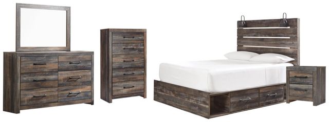 Signature Design by Ashley® Drystan 5-Piece Multi Queen Panel Storage Bed Set-0