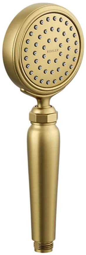 KOHLER® Artifacts® Vibrant Brushed Moderne Brass 1.75 GPM Single-Function Handshower-0