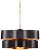 Currey & Company Grand Lotus Comtemoprary Gold Leaf/Satin Black Chandelier-1