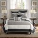 Olliix by Madison Park 7 Piece Black Full/Queen Attingham Reversible Coverlet Set-1
