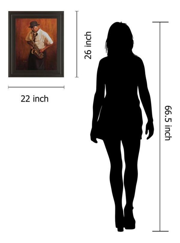 Classy Art Sax Player Wall Art-2