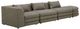 Moe's Home Collection Lowtide Linear 4-Piece Stone Tweed Right-Arm Facing Modular Sectional and Ottoman-0