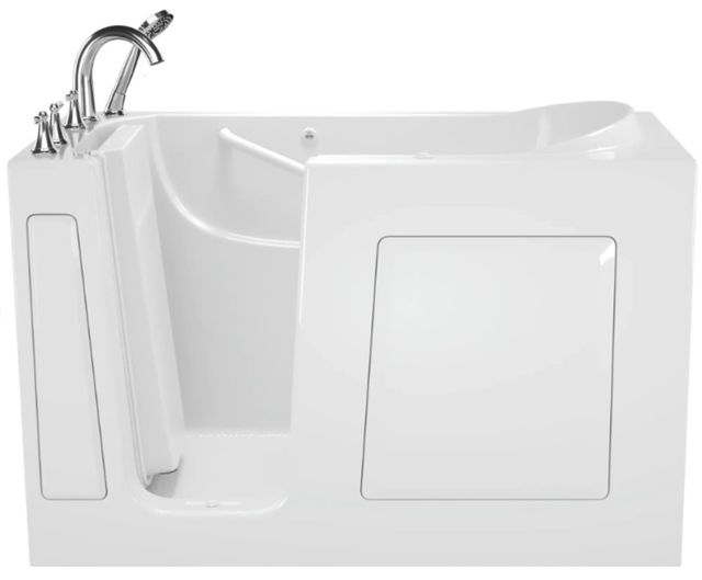 American Standard Gelcoat White 30” x 60” Walk-In Bathtub with Air Spa System - Left Hand Door and Drain-0