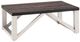American Wholesale Furniture Danville 3-Piece Gray Occasional Table Set with Antiqued White Base-3