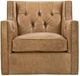 Bernhardt Candace Brown Leather Swivel Accent Chair-1
