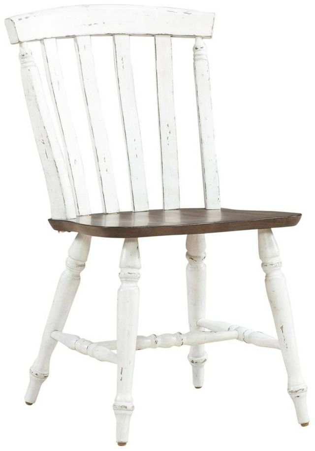 Liberty Furniture Al Fresco Graphite/Whitestone Slat Back Side Chair-0