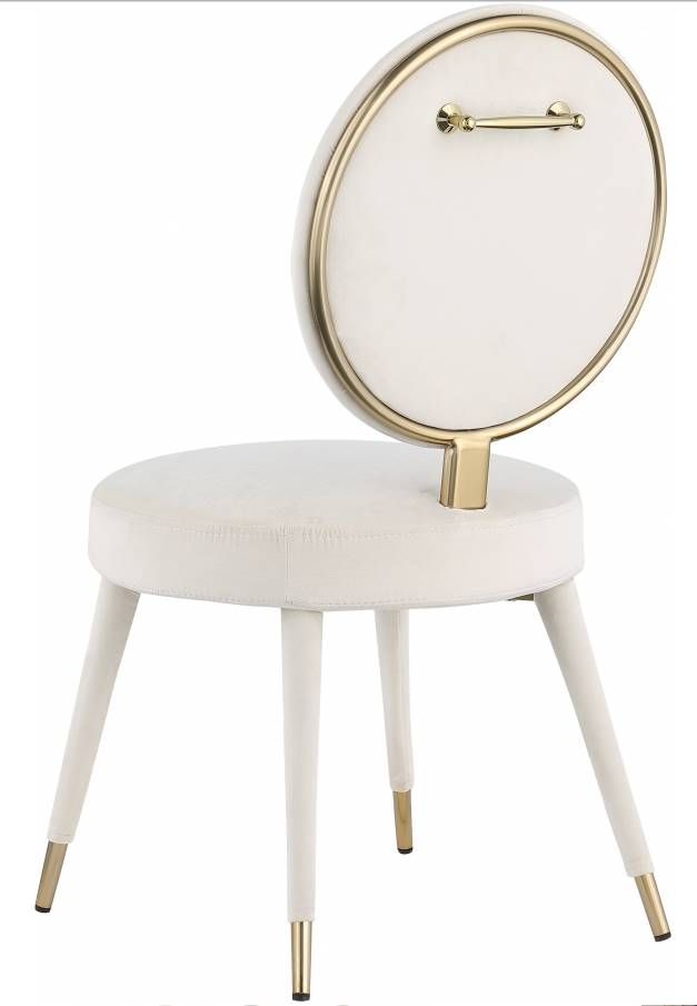Meridian Furniture Brandy Cream Dining Side Chair-2