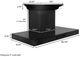 ZLINE 24" Black Stainless Steel Wall Mounted Range Hood with CrownSound® Bluetooth Speakers-3